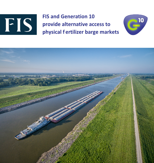 FIS and Generation 10 provide alternative access to physical fertilizer barge markets